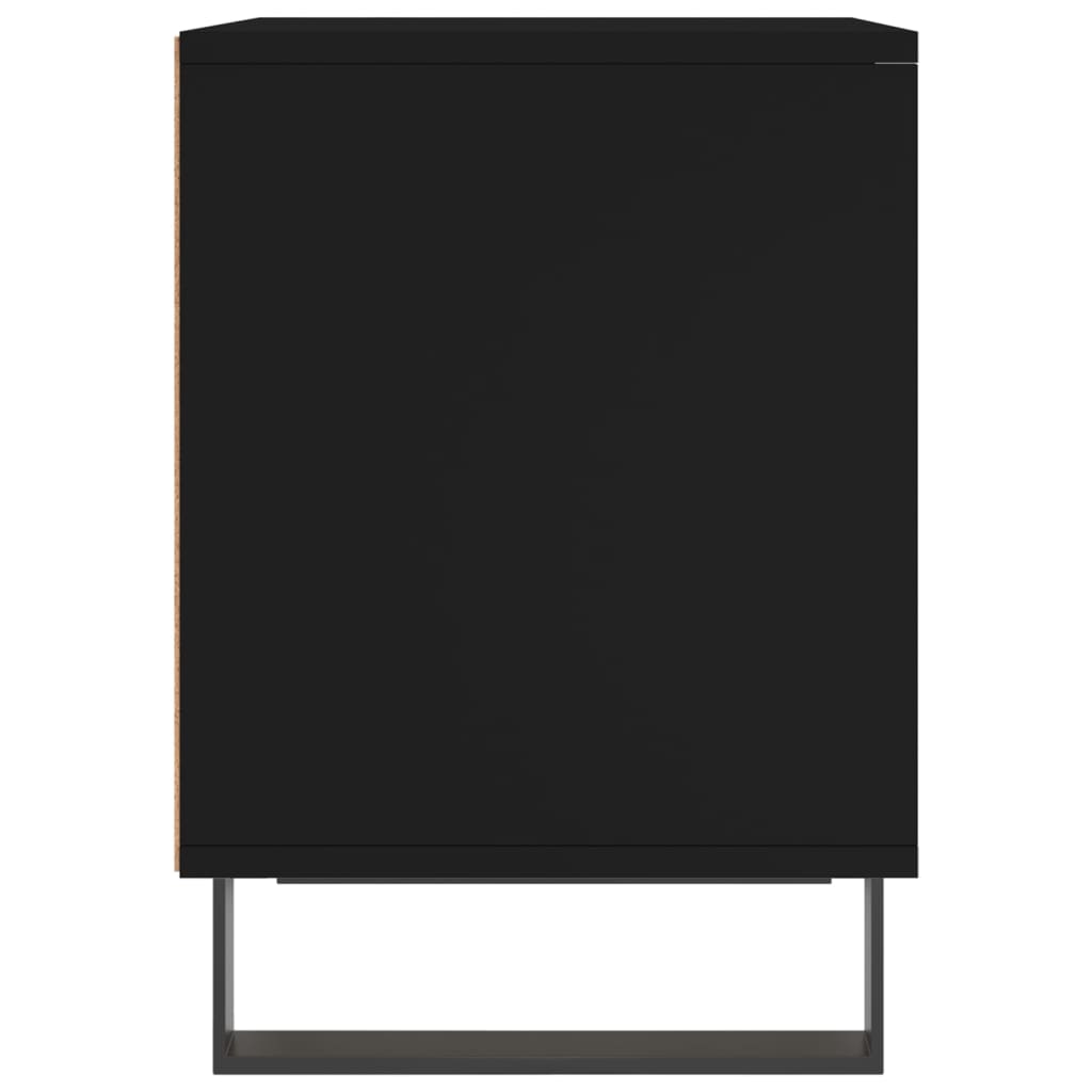 Comodini 2pz Neri 40x35x50 cm in Legno Multistrato 830735