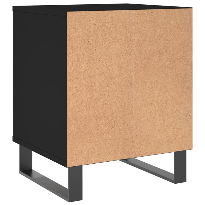 Comodini 2pz Neri 40x35x50 cm in Legno Multistrato 830735