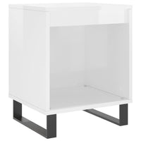 Comodino Bianco Lucido 40x35x50 cm in Legno Multistratocod mxl 80454