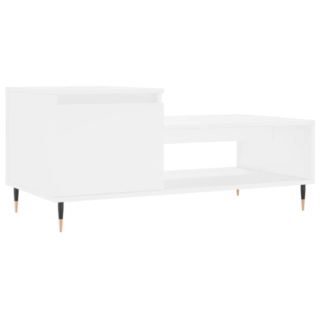 Tavolino da Salotto Bianco 100x50x45 cm in Legno Multistratocod mxl 126785