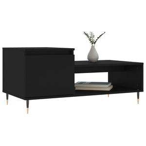 Tavolino da Salotto Nero 100x50x45 cm in Legno Multistrato 830821
