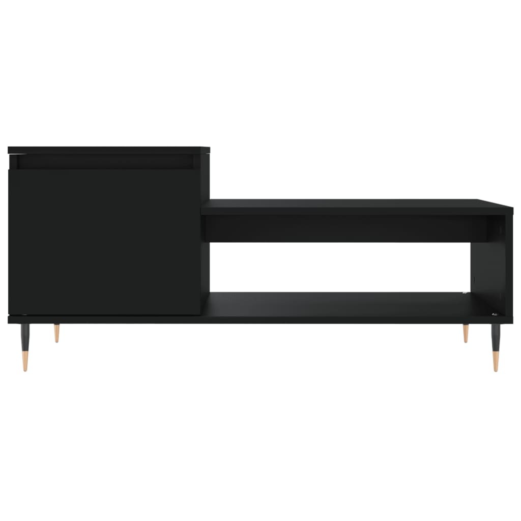 Tavolino da Salotto Nero 100x50x45 cm in Legno Multistrato 830821