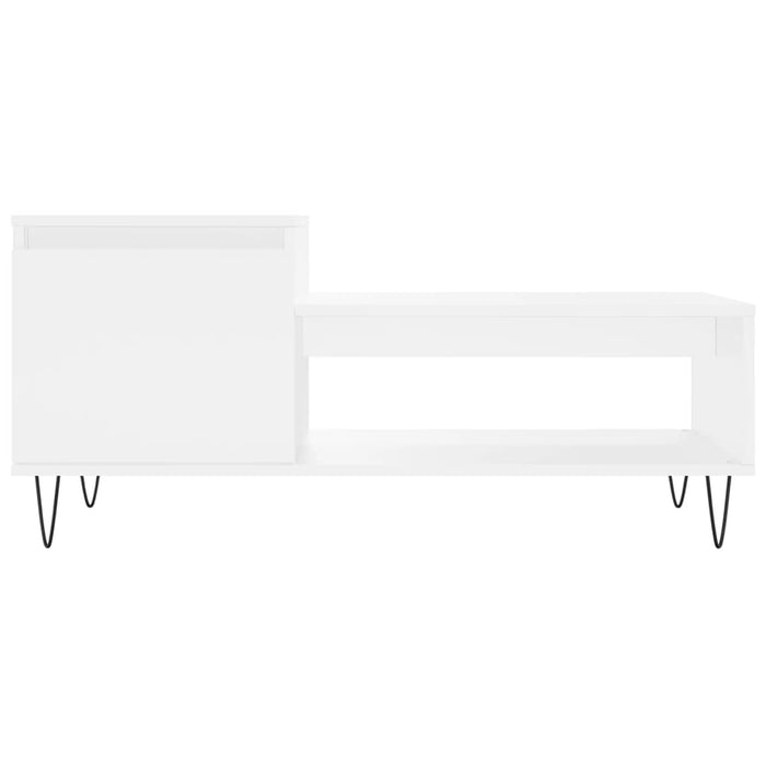 Tavolino da Salotto Bianco 100x50x45 cm in Legno Multistrato 830828