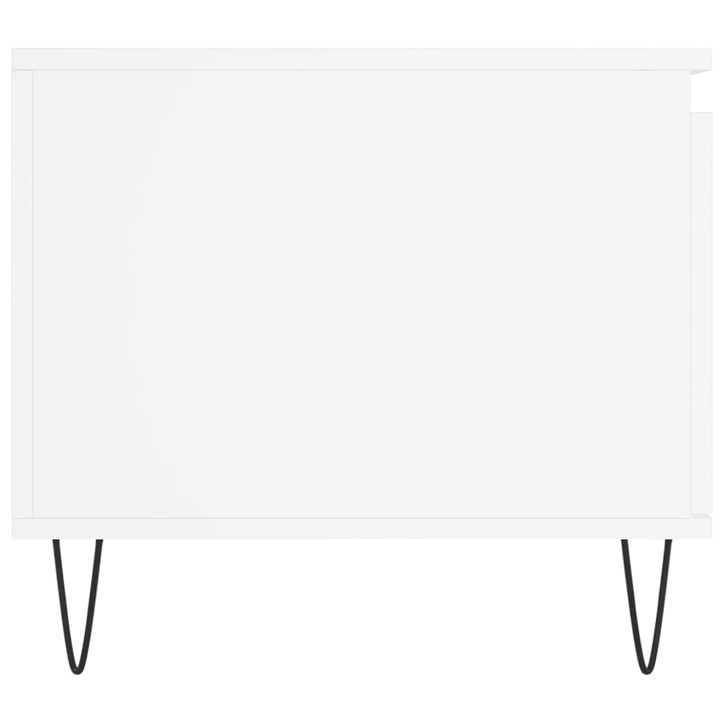 Tavolino da Salotto Bianco 100x50x45 cm in Legno Multistrato 830828