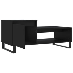Tavolino da Salotto Nero 100x50x45 cm in Legno Multistrato 830837