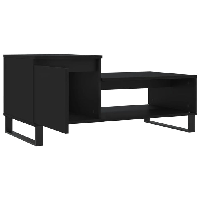 Tavolino da Salotto Nero 100x50x45 cm in Legno Multistrato 830837