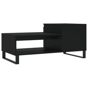 Tavolino da Salotto Nero 100x50x45 cm in Legno Multistrato 830837