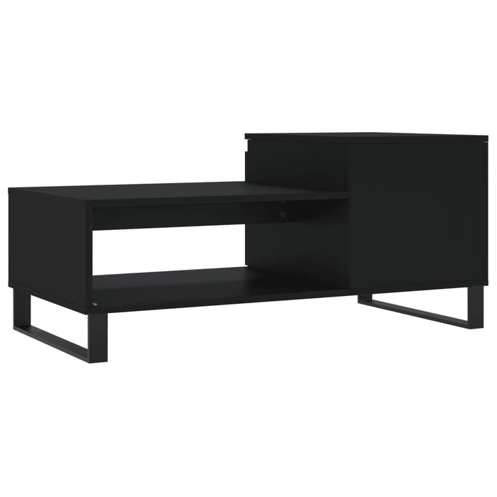 Tavolino da Salotto Nero 100x50x45 cm in Legno Multistrato 830837