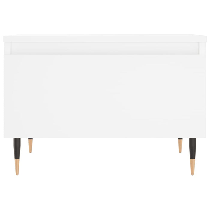 Tavolino da Salotto Bianco 50x46x35 cm in Legno Multistrato 830844