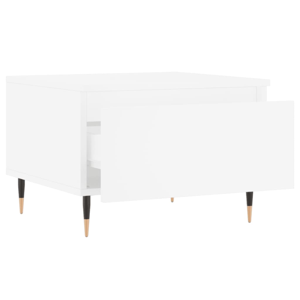Tavolino da Salotto Bianco 50x46x35 cm in Legno Multistrato 830844