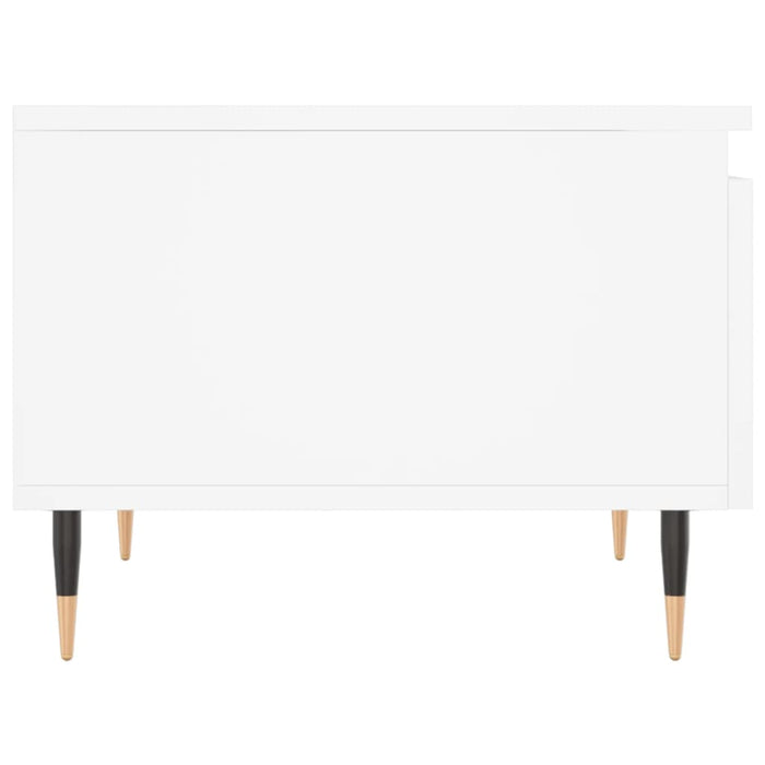 Tavolino da Salotto Bianco 50x46x35 cm in Legno Multistrato 830844