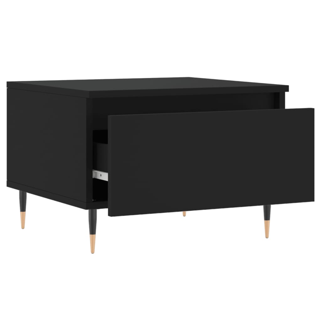 Tavolini da Salotto 2pz Neri 50x46x35 cm in Legno Multistrato 830847