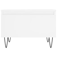 Tavolini da Salotto 2pz Bianchi 50x46x35cm in Legno Multistrato