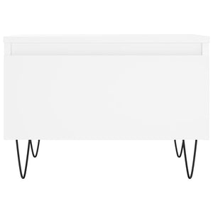 Tavolini da Salotto 2pz Bianchi 50x46x35cm in Legno Multistrato