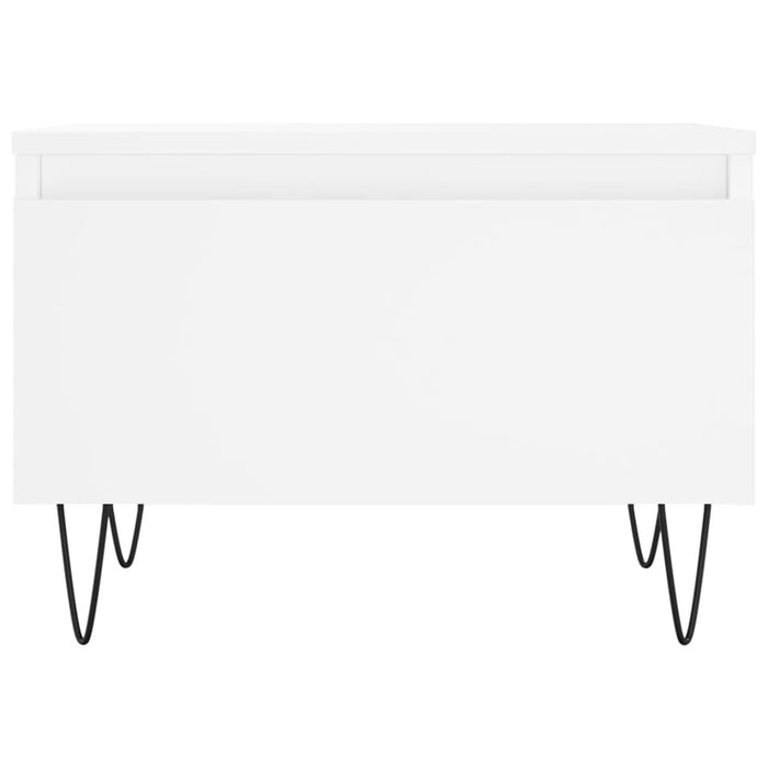 Tavolini da Salotto 2pz Bianchi 50x46x35cm in Legno Multistrato