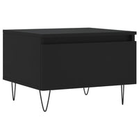 Tavolini da Salotto 2pz Neri 50x46x35 cm in Legno Multistrato