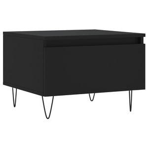 Tavolini da Salotto 2pz Neri 50x46x35 cm in Legno Multistrato
