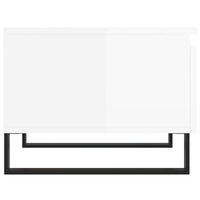 Tavolini Salotto 2pz Bianco Lucido 50x46x35cm Legno Multistrato 830881