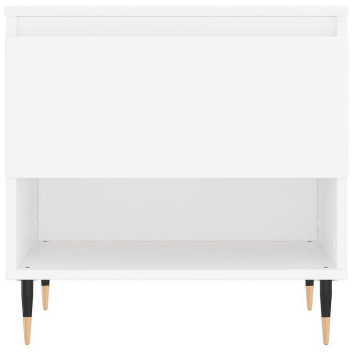 Tavolini Salotto 2 pz Bianchi 50x46x50 cm in Legno Multistrato 830893