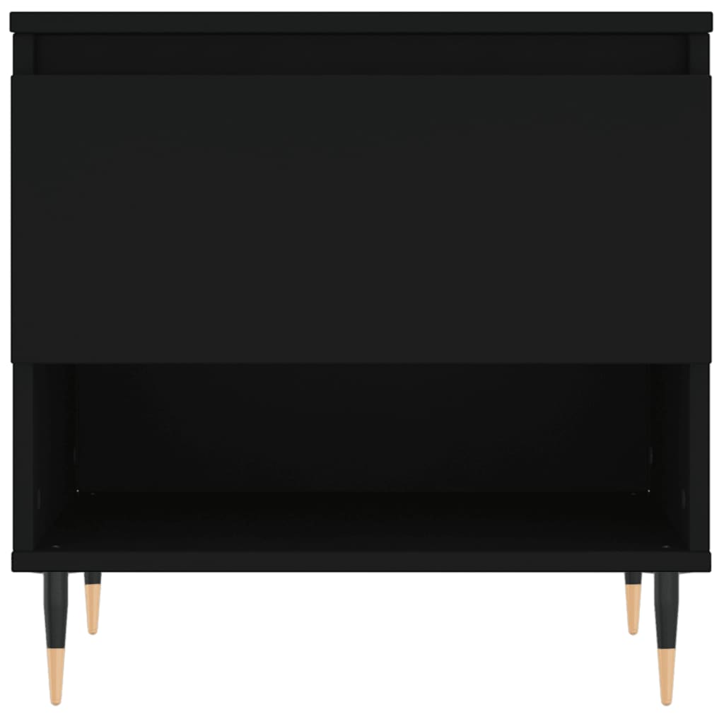 Tavolino da Salotto Nero 50x46x50 cm in Legno Multistrato 830894