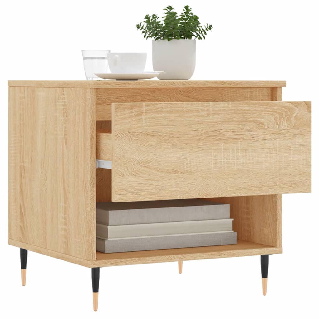 Tavolini Salotto 2pz Rovere Sonoma 50x46x50cm Legno Multistrato 830899