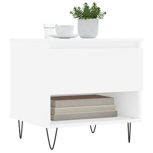 Tavolino da Salotto Bianco 50x46x50 cm in Legno Multistratocod mxl 102825