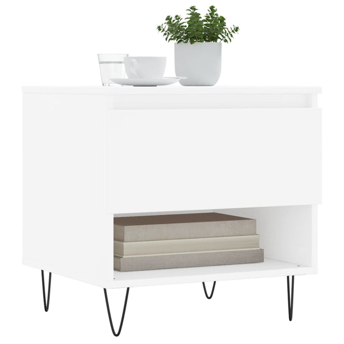 Tavolino da Salotto Bianco 50x46x50 cm in Legno Multistratocod mxl 102825