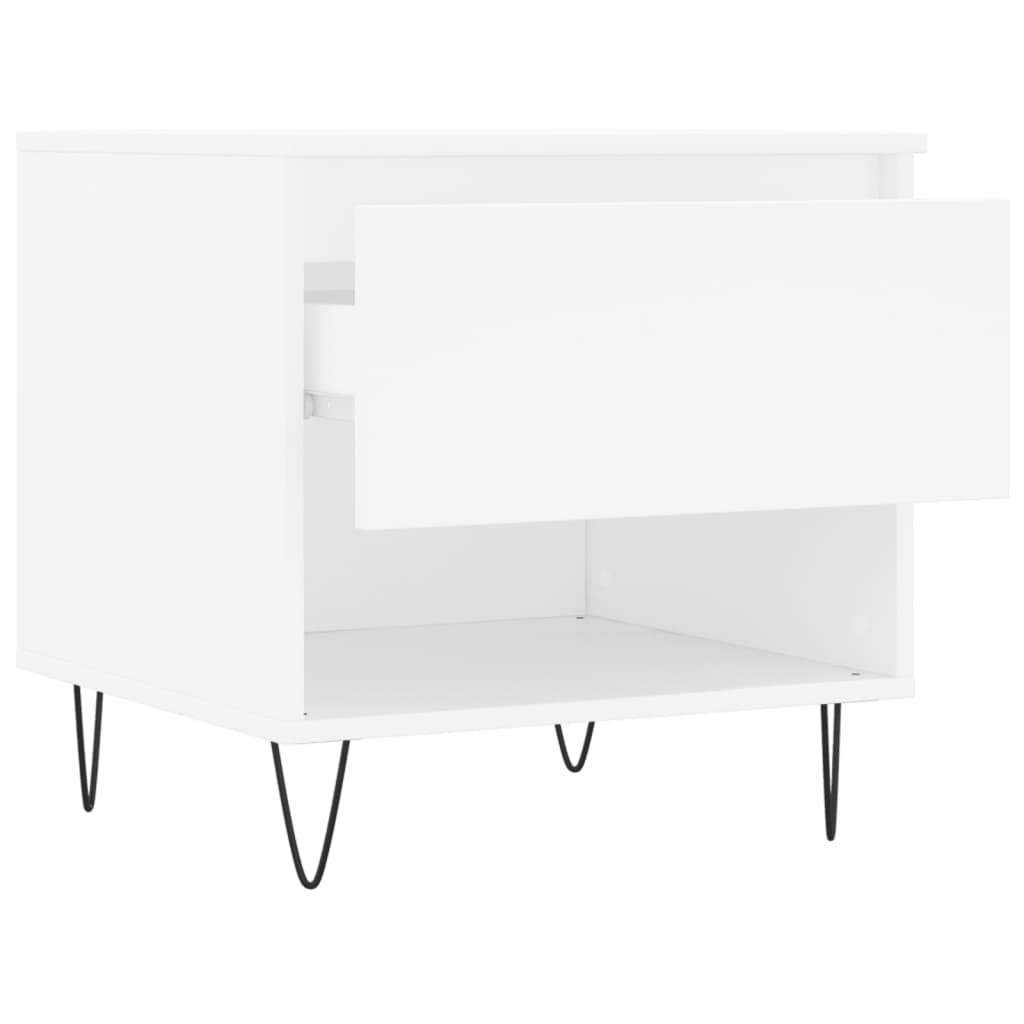 Tavolino da Salotto Bianco 50x46x50 cm in Legno Multistrato 830908
