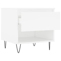 Tavolino da Salotto Bianco 50x46x50 cm in Legno Multistrato 830908