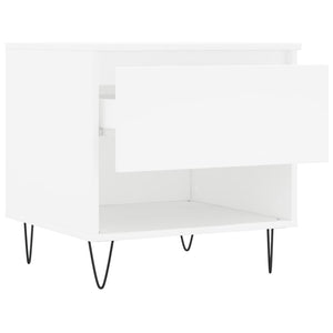 Tavolino da Salotto Bianco 50x46x50 cm in Legno Multistrato 830908