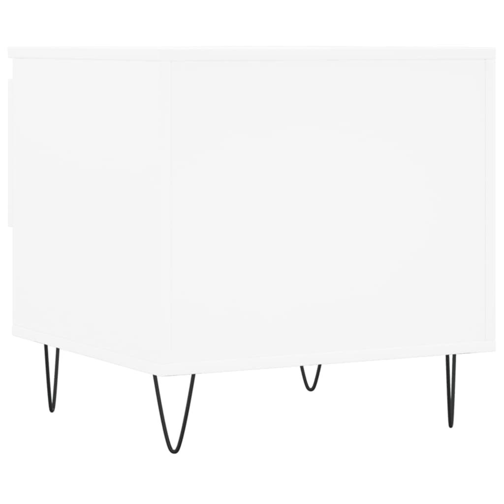 Tavolino da Salotto Bianco 50x46x50 cm in Legno Multistrato 830908