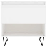 Tavolini Salotto 2pz Bianco Lucido 50x46x50cm Legno Multistrato 830913