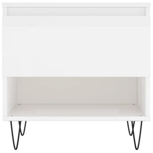 Tavolini Salotto 2pz Bianco Lucido 50x46x50cm Legno Multistrato 830913