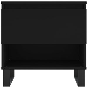 Tavolino da Salotto Nero 50x46x50 cm in Legno Multistrato