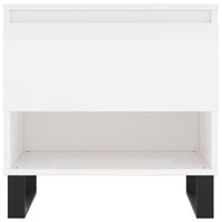 Tavolini Salotto 2pz Bianco Lucido 50x46x50cm Legno Multistrato 830929