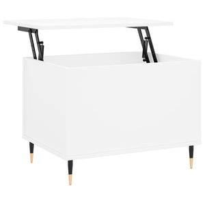 Tavolino da Salotto Bianco 60x44,5x45 cm in Legno Multistrato 830940