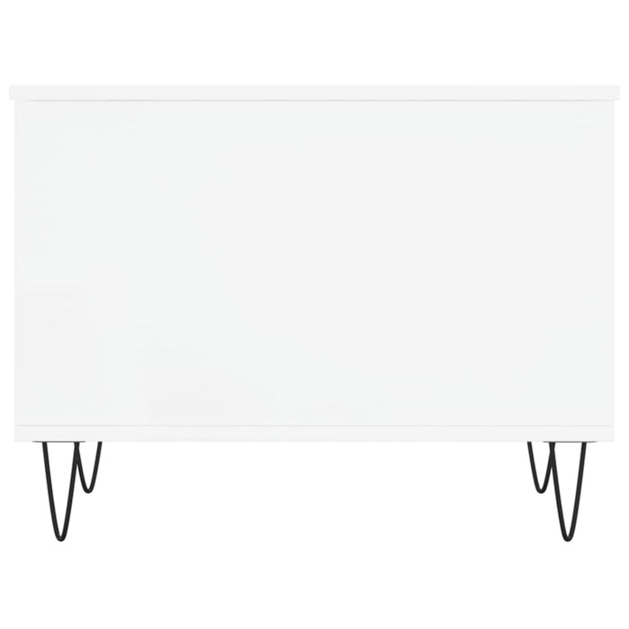 Tavolino da Salotto Bianco 60x44,5x45 cm in Legno Multistrato 830948