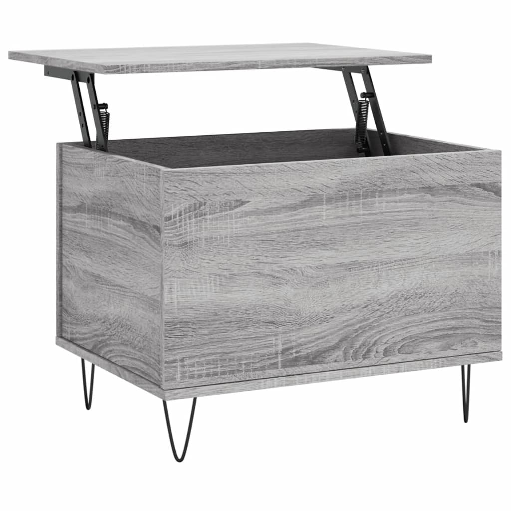 Tavolino Salotto-Tavolino da soggiorno-Tavolo Grigio Sonoma 60x44,5x45 cm Legno Multistrato 504637