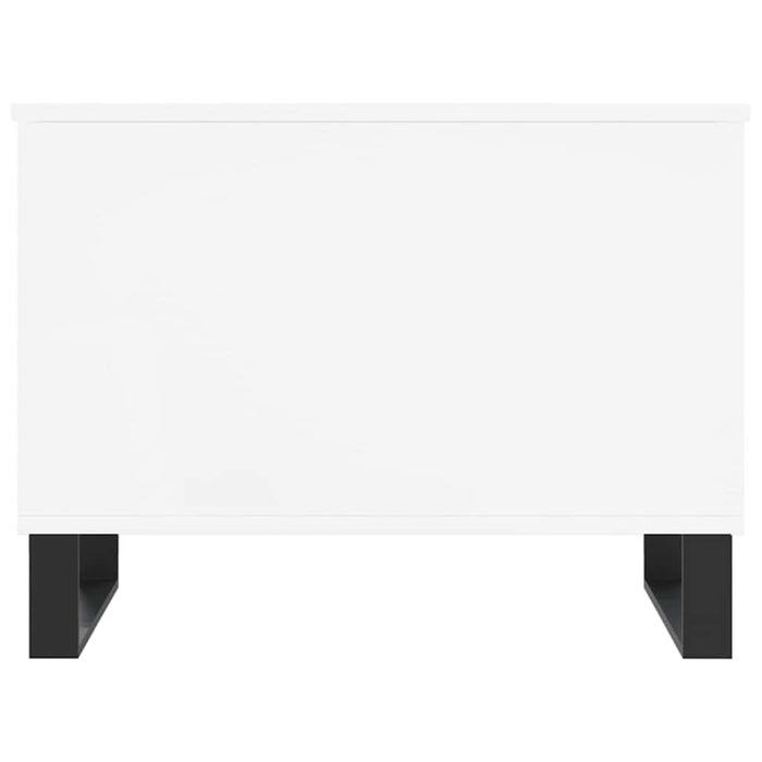 Tavolino da Salotto Bianco 60x44,5x45 cm in Legno Multistrato 830956