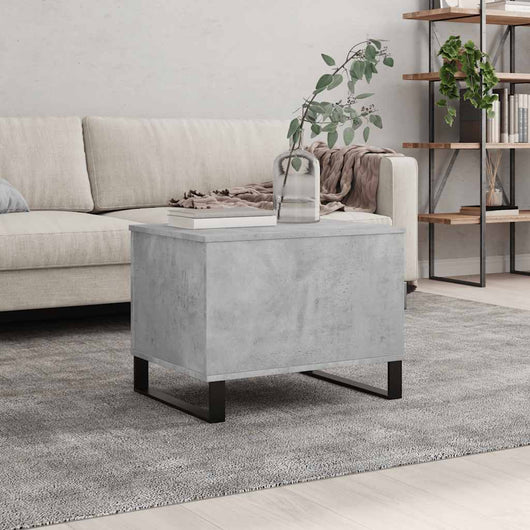 Tavolino Salotto-Tavolino da soggiorno-Tavolo Grigio Cemento 60x44,5x45 cm Legno Multistrato 993403