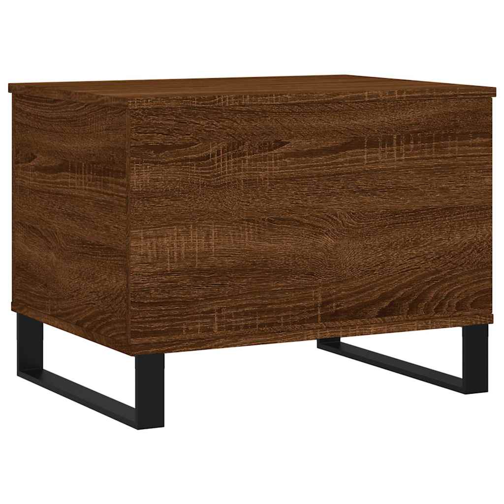 Tavolino Salotto-Tavolino da soggiorno-Tavolo Rovere Marrone 60x44,5x45 cm Legno Multistrato 825661