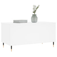 Tavolino da Salotto Bianco 90x44,5x45 cm in Legno Multistrato 830964