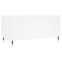Tavolino da Salotto Bianco 90x44,5x45 cm in Legno Multistrato 830964