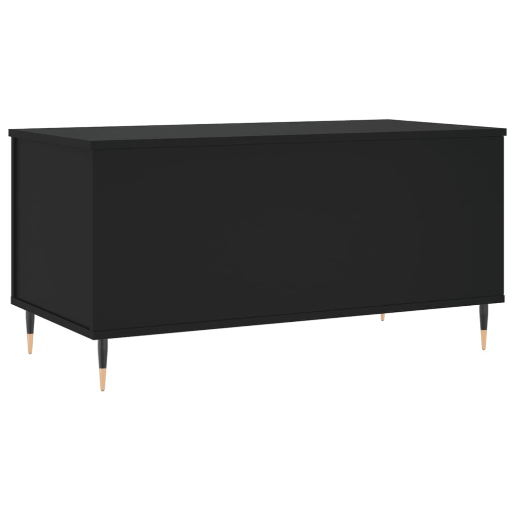 Tavolino da Salotto Nero 90x44,5x45 cm in Legno Multistrato 830965