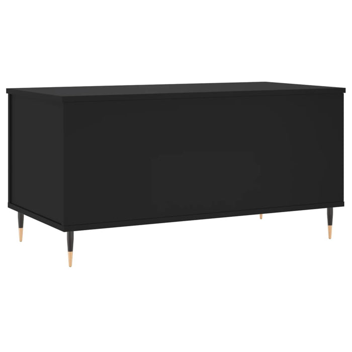 Tavolino da Salotto Nero 90x44,5x45 cm in Legno Multistrato 830965
