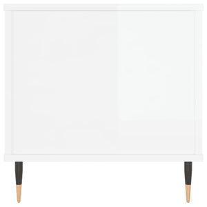 Tavolino Salotto-Tavolino da soggiorno-Tavolo Bianco Lucido 90x44,5x45 cm Legno Multistrato 893081
