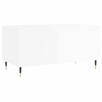 Tavolino Salotto-Tavolino da soggiorno-Tavolo Bianco Lucido 90x44,5x45 cm Legno Multistrato 893081