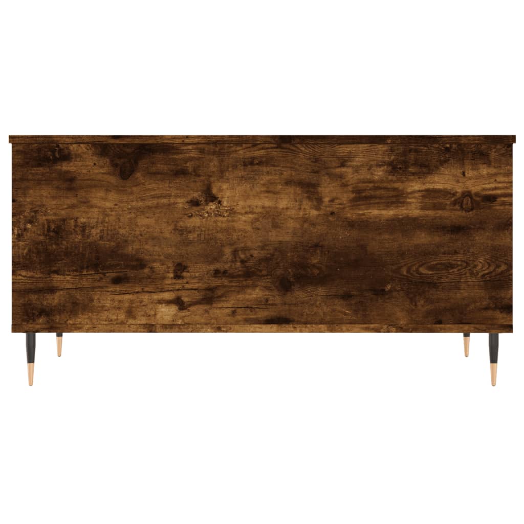 Tavolino da Salotto-Tavolino da soggiorno-Tavolo Rovere Fumo 90x44,5x45 cm Legno Multistrato 981159