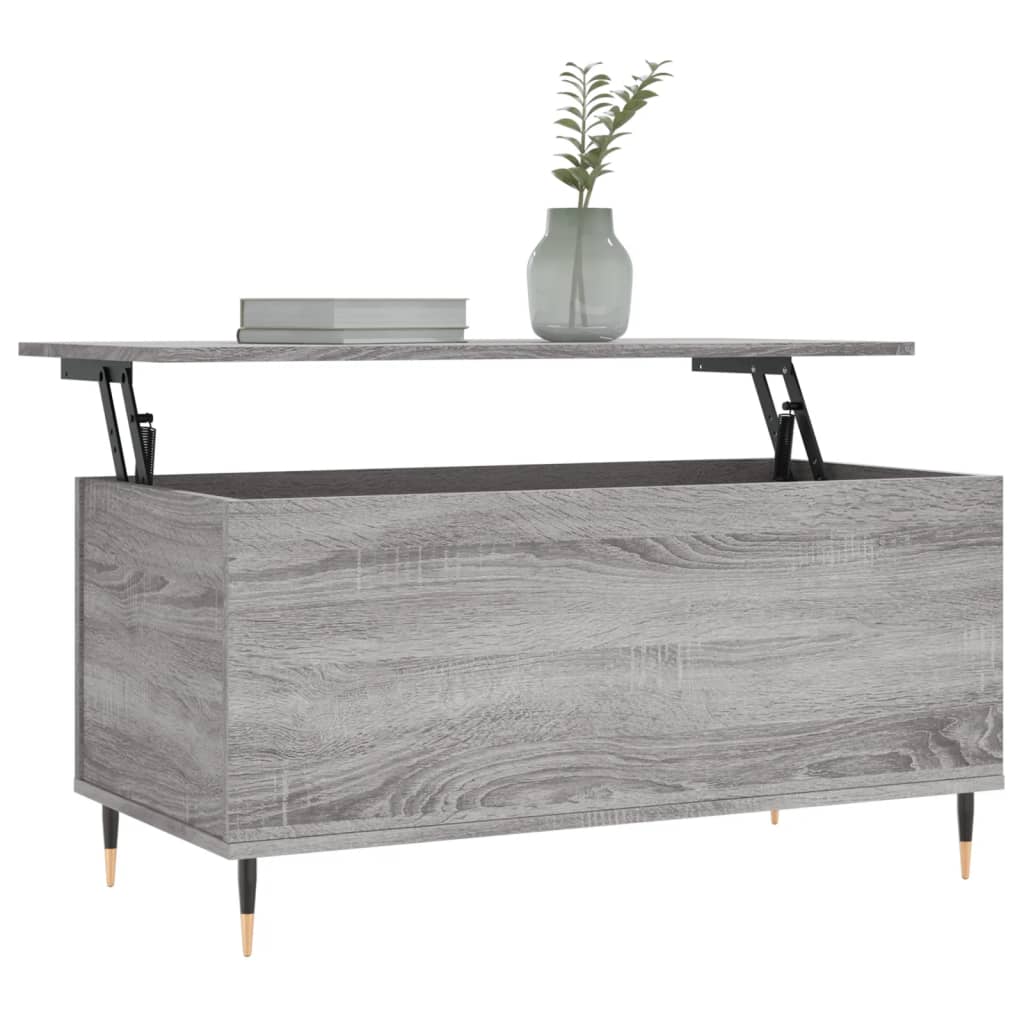 Tavolino Salotto Grigio Sonoma 90x44,5x45 cm Legno Multistrato 830970