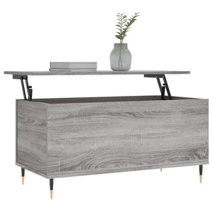 Tavolino Salotto Grigio Sonoma 90x44,5x45 cm Legno Multistrato 830970